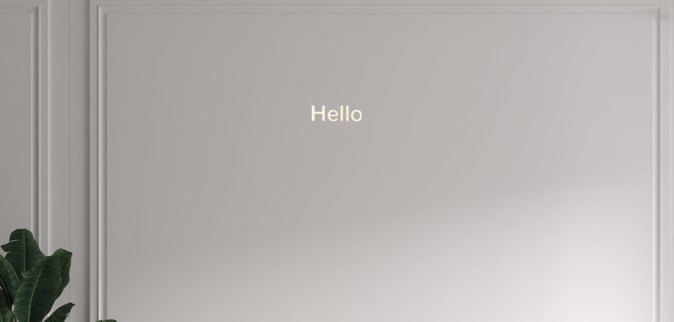 Custom text: Hello